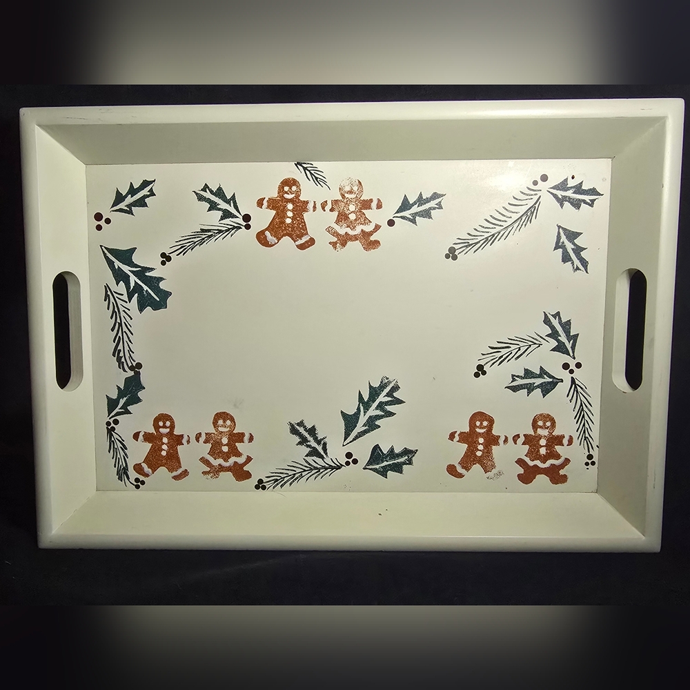 Gingerbread Man Holiday Serving Tray